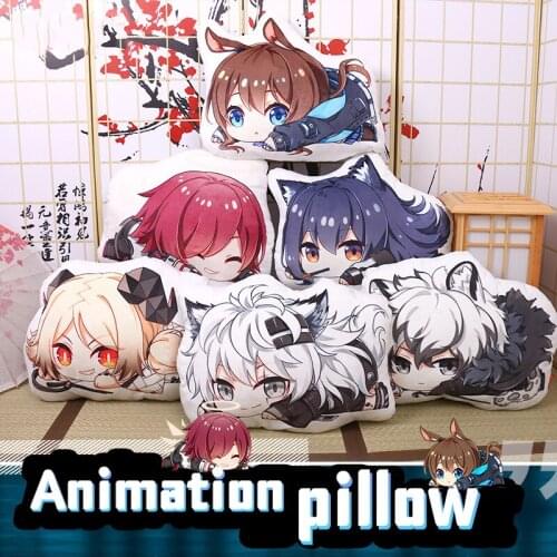 Anime Arknights Two Dimensional Manga Game Peripheral Plushies Cartoon Texas Kawaii Sofa Cushion Pillow Stuffed Plush Doll Toys