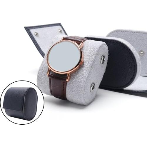 PU Leather 1 Slot Watch Box Handmade Watch Roll Travel Case Wristwatch Pouch Exquisite Camouflage in Out Organizer
