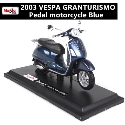 Maisto 1:18 VESPA 2003 Granturismo Pedal Motorcycle Alloy Metal Motormike Diecast Road Racing Model