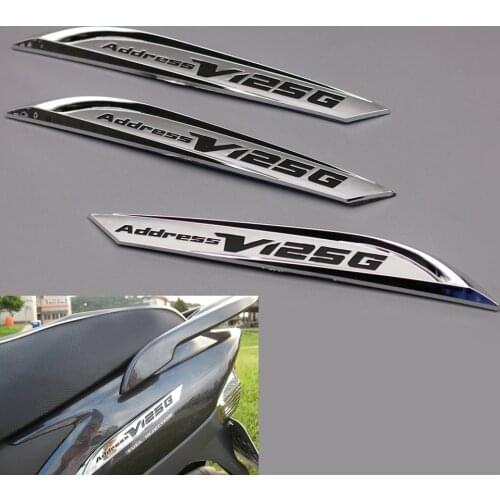 Motorcycle 3D Chrome Gas Tank Emblem Fuel Badge Decal Stickers Body Stickers For Suzuki Address V125G