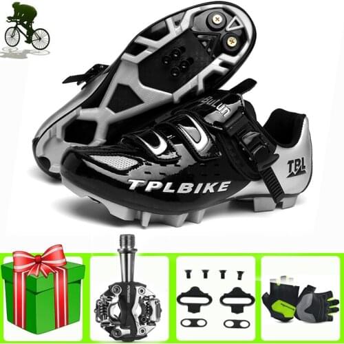 Men Cycling Shoes Mountain Bike Bicycle Sneakers Zapatillas Ciclismos Self-locking Non-slip Breathable Mesh MTB Bike Sneakers