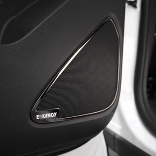 My Good Car Stainless steel Inner Door Speaker Audio Sound Frame Ring Molding Garnish Cover Trim For Chevrolet Equinox 2017 2018