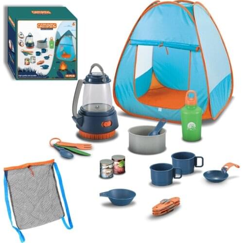 Outdoor Toys Camping Tools Set Kids Play Tent Pops Up Tent with Kids Camping Gear Set Outdoor Toys Camping Tools Set