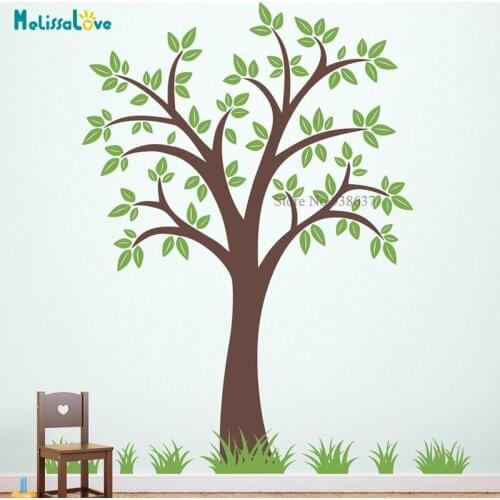 Tree Decal Sticker Grass Decal Mural Babyroom Nursery kindergarten Wall Sticker Vinyl wallpaper Waterproof and Removable BB593