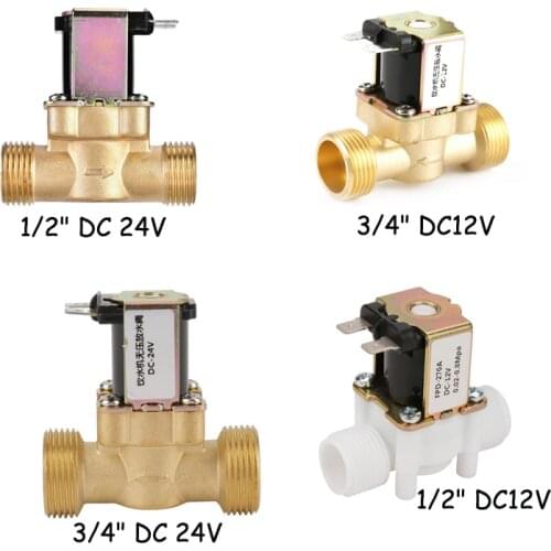 DC12V/24V G1/2 G3/4 Normally Closed Electrical Inlet Solenoid Pressure Regulating Water Valve for Water Control Dispense Tool