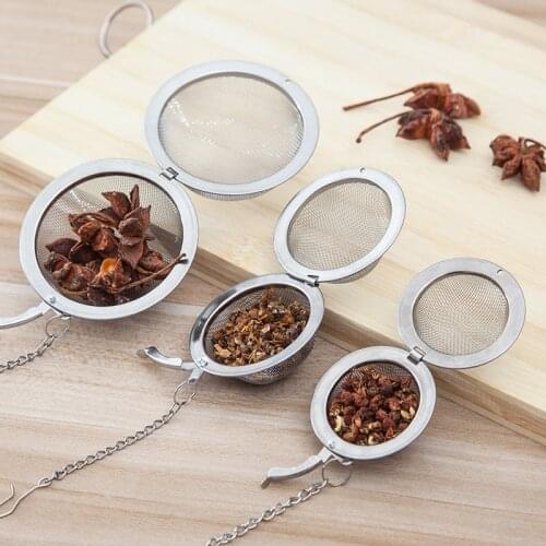 2019 New Hot Sale 3 Size Stainless Steel Tea Pot Infuser Sphere Mesh Filter Loose Tea Leaves Strainer Handle Kitchen Gadgets