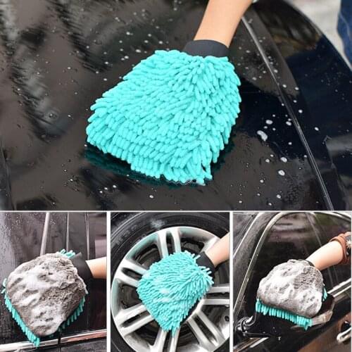 Car Wash Cleaning Gloves Towels Microfiber Chenille Car Mitt Glove Soft Drying Cloth Hemming Wash Towel Cleaning Supplies