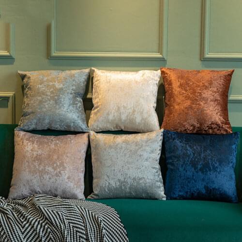 Ice Velvet Throw Pillows Cover Solid Color Cushion Cover 45*45cm Pillowslip sofa Car Decor Pillow Case soft Woven Home Supplies
