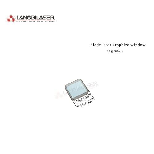 Diode laser 808nm windows , size :17*17 +15*15 , diode laser AR@808nm windows