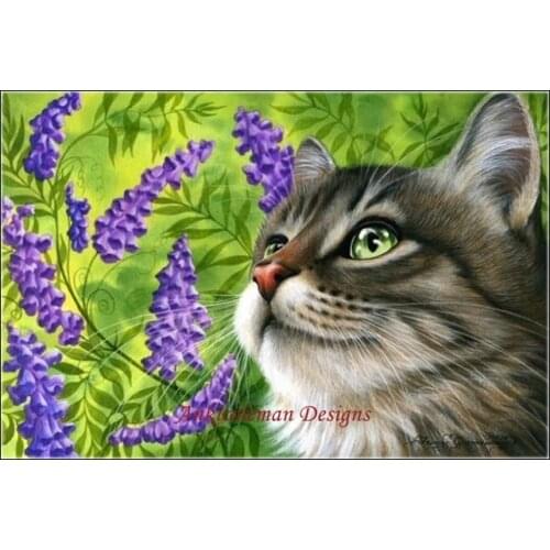 Needlework Craft Home DIY 14CT Counted Cross Stitch Factory Direct hand Embroidery Kit set needle Art - Purple Vetch