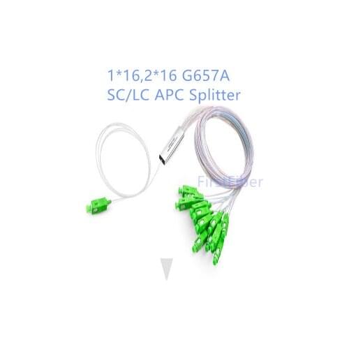 SC APC Splitter 1 x 16 PLC POS SC APC Splitter 2 x 16 Passive Optical Splitter, Fiber Splitter Mini Module, 900um, LC/APC 1.5m