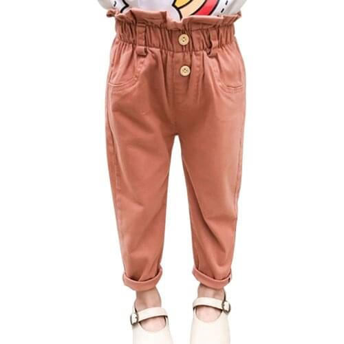 Baby Girls Pants Solid Childrens Trousers For Girls High Waist Childrens Pants Spring Autumn Child Girl Clothes