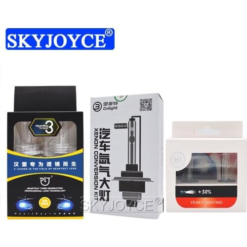 SKYJOYCE 1 Pair 12V 35W Xenon HID Lamp Bulbs Yeaky HeartRay Cnlight Xenon H1 H7 H11 9005 9006 D2H 5000K 4300K 4500K 5500K 6000K
