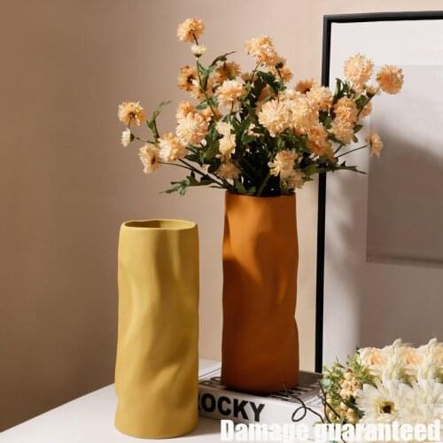 Creative Irregular Rough Matte Ceramic Flower Pot Flower Basket Nordic Decoration Vases for Flowers