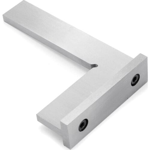 JUSTINLAU 100x70mm 90 Degree Angle Corner Square Ruler Wide Base Gauge Woodworking Tool