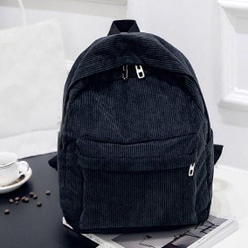 Corduroy Backpack Fashion Women School Backpack Pure Color Women Backpack Teenger Girl School Bags Female Mochila Bagpack Pack