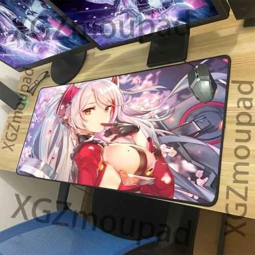 XGZ Anime Sexy Girl Mouse Pad with Chest Big Breasts Computer Game Mini Pc Gaming Accessories Table Gamer for Pc Mouse Pad 80*30