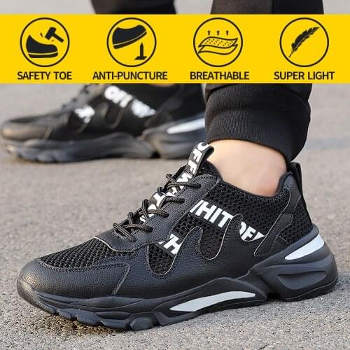 Work Safety Shoes men Steel ToeAnti-Smashing Puncture Proof Soft Light Comfortable Indestructible Protective Boots women Sneaker