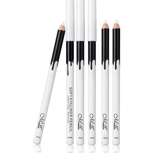 12 Pcs Eyeliner Pencil Makeup Women Long Lasting Waterproof Pigment Eye Liner White Eyeliner Pen Cosmetics Aid Tool