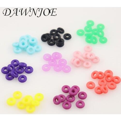 200pcs 2/3/4mm Hole Fixed Rope Bracelet Antislip Positioning Rubber Beads Clip Safety Stopper Beads DIY Making Jewelry Finding