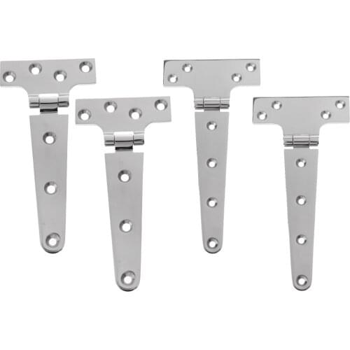 4PCS Heavy Duty Boat T Hinge Deck Hardware for Boars Yacht Kayak - 2 Size 8 inch & 6 inch - Durable 316 Stainless Steel