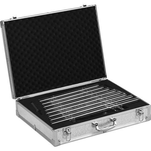 432Hz Crystal Singing Harp C Key 8 Notes Healing Musical Instrument for Sound Therapy with Mallets Aluminum Carry Case