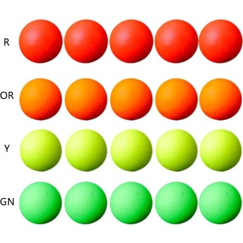 5Pcs Fishing Floating Slip Bobbers Fluorescent Drift Ball Foam Strike Indicator Fishing Float Buoyancy Ball Fishing Accessory