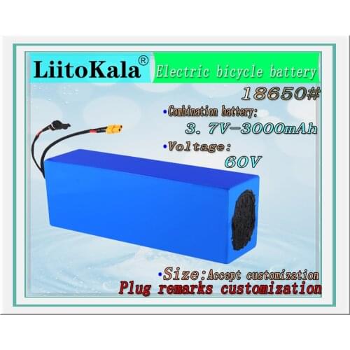 LiitoKala E-bike battery 60V 20ah 25ah 30ah 15ah 12ah li-ion battery pack bike conversion kit bafang BMS High power protection