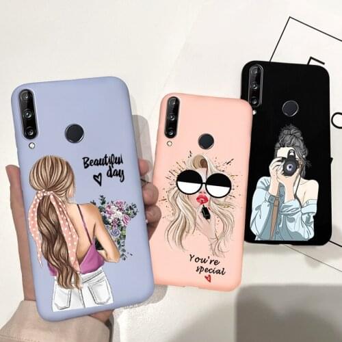 6.39" Beautiful Girls Coque Shell For Huawei Honor 9C Case Luxury Liquid Silicone Case For Honor 9c 9 c AKA-L29 Honor9c Cover