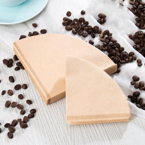 Coffee Filter Paper Unbleached 100% Natural Coffee Filter Paper Style Coffee Maker Fits 1-2 Cups and 1-4 Cups Strainer Sheet