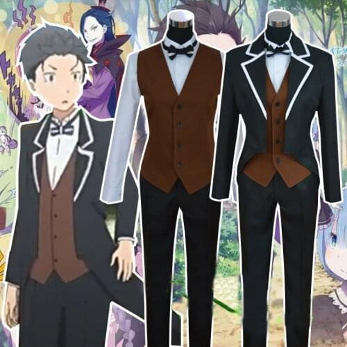 Anime Re:Zero kara Hajimeru Isekai Seikatsu Natsuki Subaru Cosplay Costume formal dress Custom Made