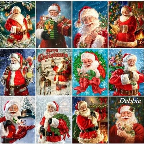 Full Square/Round Drill 5D Diamond Painting Christmas Santa Claus Home Decoration Embroidery Handcraft Art Kits Picture