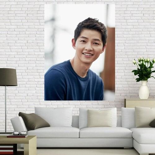 Custom Kpop Song Joong Ki Poster Wall For Living Room Art Poster Decoration Canvas Fabric Cloth No Frame Morden Home Decor A12.2
