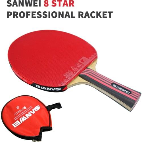 Original SANWEI ITTF approved hand assembled Carbon Fiber table tennis racket Ping Pong racket