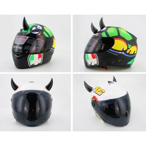 Retro Personality DIY Motorcycle Helmet Decor Horn Soft Plastic Motorbike with Suction Cup Personal Decoration Headwear