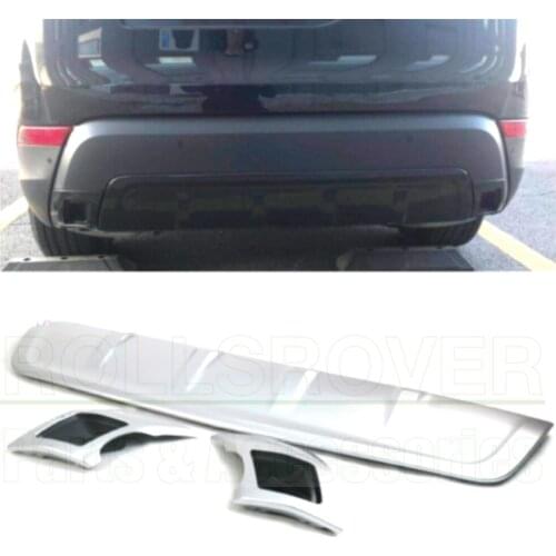 ROLLSROVER Silver Rear Bumper Diffuser Towing Cover Insert Exhaust Cover For Discovery 5 Car Styling