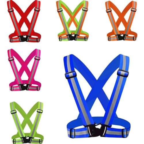 Reflective Safety Vest, Bright Construction Vest Belt with Reflective Strips, High Visibility Vest for Working Outdoor