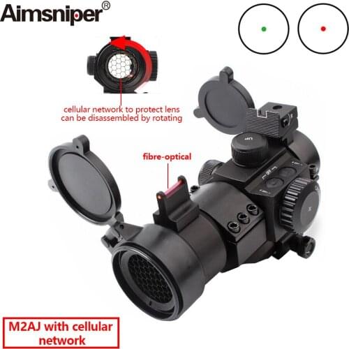 Tactical M2 Red Green Dot Sight With Fibre-optical Hunting Optic Reflex Rifle Scope Outdoor Shooting Sight For Airsoft Sniper
