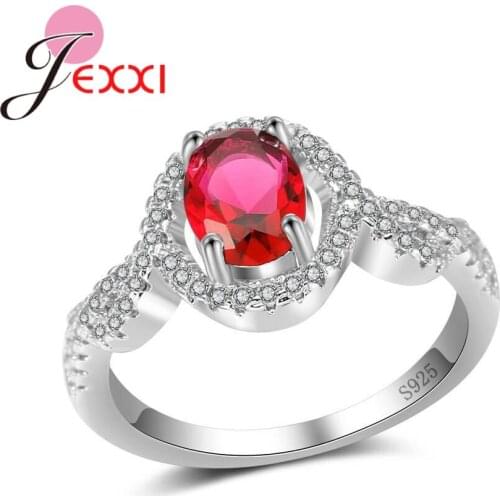 High Quality Fashion 925 Sterling Silver Finger Band Rings Paved Clear Crystals For Women Wedding Promise Rings Jewelry