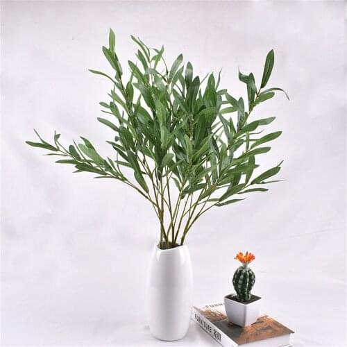 Green Olive Leaf Artificial Fake Plant Silk Cloth Flower Home Decor Wall Strap Garland Farmhouse Home Decoration Accessories