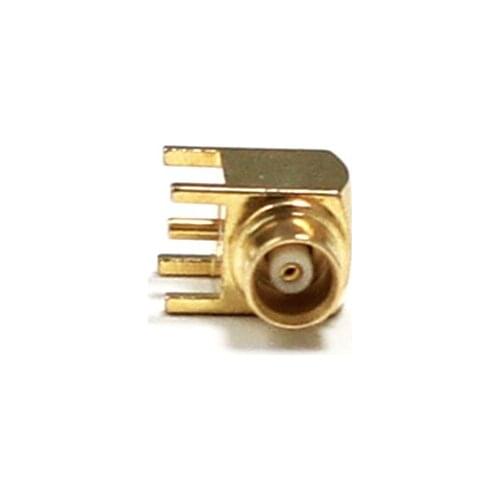 1pc MCX Female Jack RF Coax Connector PCB mount solder post Right Angle Goldplated NEW wholesale