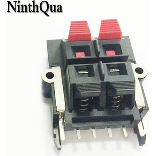 1pcs WP External Banana jack 4Pin Speaker Amplifier Wire Clip Audio Socket WP4 4Pole DIY LED Spring Terminal Switch