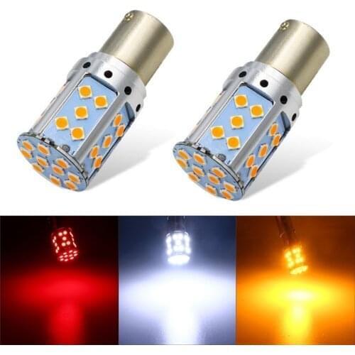 10PCS 1156 BA15S P21W LED PY21W BAU15S 1157 BAY15D 3030 LED Bulb Canbus T20 7440 W21W 7443 Car Turn Signal Light Reverse Lamp