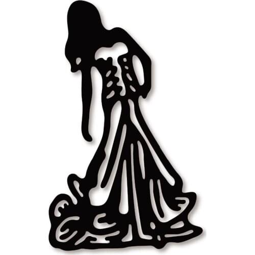 100*62mm Dress girl frame metal cutting dies die cuts mold DIY decoration Scrapbook paper craft knife mould blade punch stencils