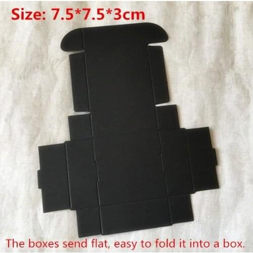 100pcs/lot-7.5*7.5*3cm Blank Black Aircraft Cardboard Pasty Boxes, Handmade Gift/ Jewelry/ Snack Packing Boxes