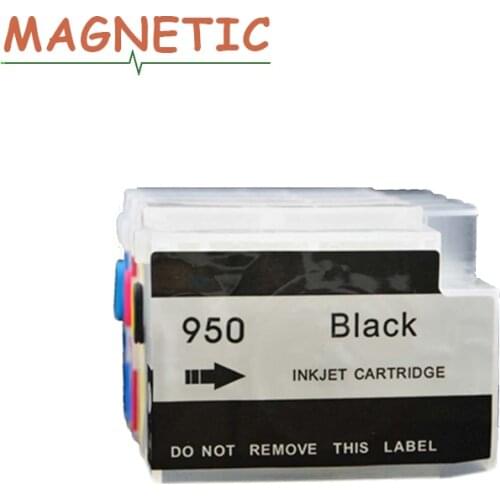 4 Magnetic Compatible refillable Cartridge for HP950 950 Officejet Pro 8100 8600 8630 8640 8610 8620 8680 8615 8625 8660 Printer