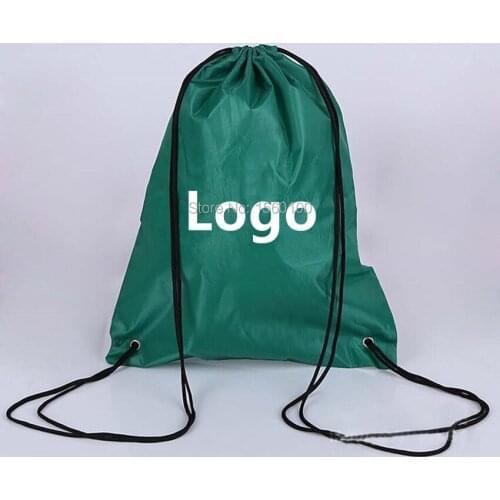 500pcs/lot) Customized polyster drawstring bag 30x45cm promotional gift bag Drawstring Backpack for kids pencil bags