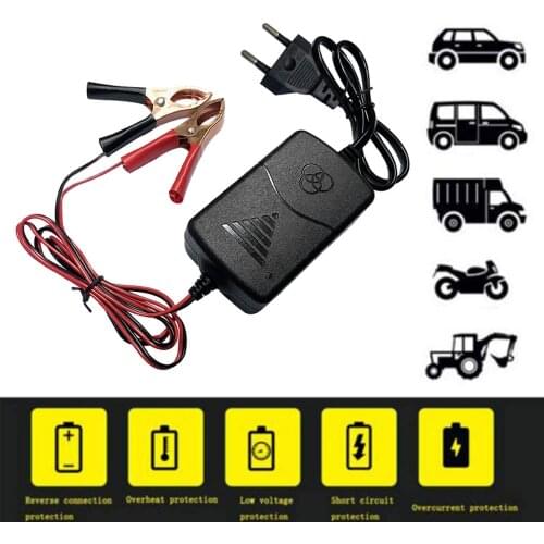 12V 1A Automobile Automatic Battery Charger With Indicator Motorcycle Battery Charger For Car Truck Motorcycle Accessories