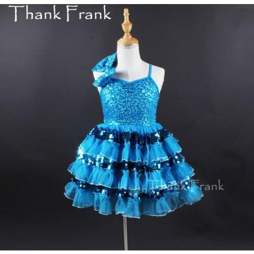 Sequin Cupcake Ballet Dress Girls Leotard Tutu Dresses Dancers Kids Adult Professional Bow Dance Costume Dancing Clothes C491