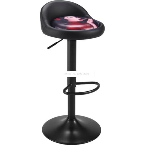 Modern Style Low Leg/High Leg Bar Chair Height Adjustable Swivel Bar Steel Leg Soft Cushion High Footstool Rotatable Bar Chair